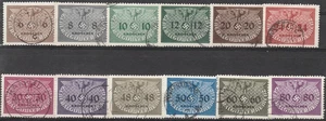 Stamp Germany Poland General Gov't Official Mi 01-12 Sc N01-12 WWII 3rd Reich U - Picture 1 of 1