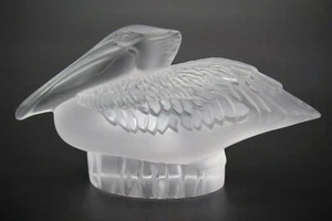 Nice LALIQUE France Crystal Pelican Bird Figurine Sculpture Paperweight Signed - Picture 1 of 8