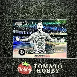 TOPPS STADIUM CHROME UEFA 2023-24 MATTEO POLITANO /299 BLACK WHITE PRISM - Picture 1 of 2