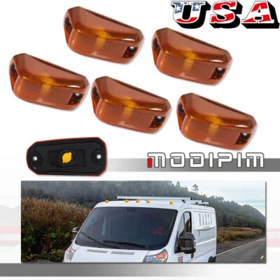 Cubiertas de luces de circulación de techo de cabina delantera para RAM Promaster 1500 2500 3500 2014-2023 Foto 1 de 4