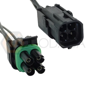1 x Set Female & Male Connector Plug 4-way 4 pin square WeatherPack Electrical - Bild 1 von 1