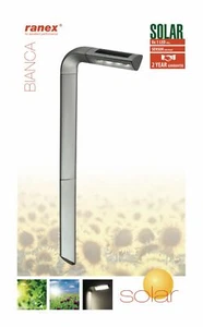 Lampada solare 8 LED giardino stile moderno sensore crepuscolare RA-5000383 50cm - Imagen 1 de 5