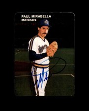 Paul Mirabella Hand Signed 1984 Mother's Cookies Seattle Mariners Autograph