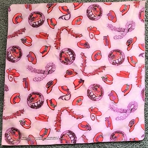 RED HAT SOCIETY Official Bandana Scarf Head Wrap 22" Square MADE IN USA A12 - Picture 1 of 4