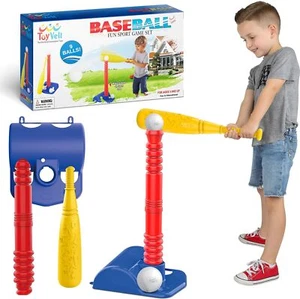 ToyVelt Tee Ball Set for Kids 3-5 - 9 Balls, Ideal Birthday Gift for Boys & Girl - Picture 1 of 4