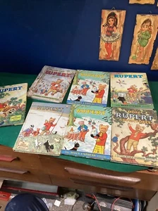 Joblot Of Rupert Annuals 7 Some With Issues - Picture 1 of 20