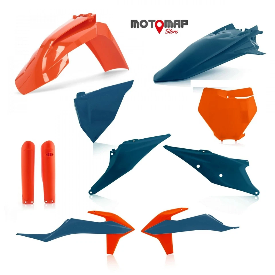Full Kit Plastiche Acerbis KTM SXF SX F 250 350 450 2019 2020 2021 Blu Aranc - Immagine 1 di 1