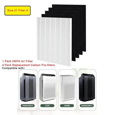 115115 Repuesto Filtro Hepa para winix wac6300 6300-2 P300, 5000 Foto 1 de 4