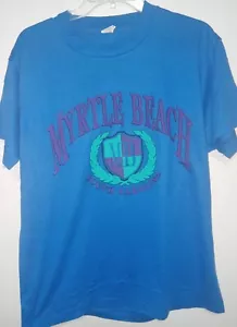 VTG (90s) Myrtle Beach South Carolina USA MADE Single Stitch Ocean Summer Tshirt - Picture 1 of 4