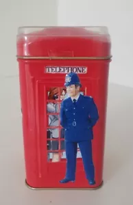 Ahmed English Breakfast Embossed Phone Booth Collectible Tin Bank w/25 Teabags - Picture 1 of 7