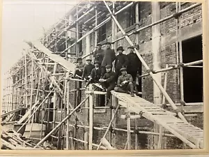 C 1900 Yamamoto Photograph China Boxer Uprising Rebuilding Photo Workmen Bejing - Picture 1 of 8