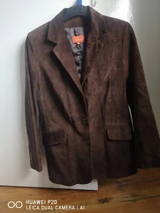 Genuine suede jacket women's CYRILLUS size 42 great condition - Picture 1 of 7