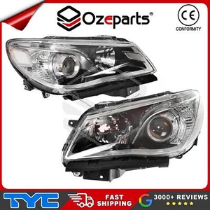 Set Pair LH+RH Head Light Lamp Black For Holden Commodore VF 2013~2018 SS SV6 - Picture 1 of 4