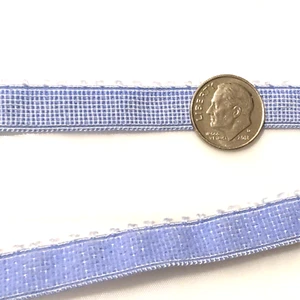 Picot Elastic Trim Plush Back Lingerie Elastic Woven 3/8" Sky Blue 10 yds #PE11 - Picture 1 of 1