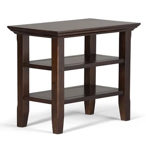 SIMPLIHOME Acadian SOLID WOOD 14 inch wide Rectangle Rustic Contemporary - Picture 1 of 9