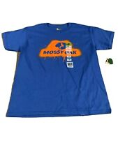 Mossy Oak Boys T Shirt Medium Youth Blue and orange Outdoors Hunting Cotton NWT