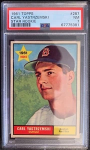 1961 Topps Carl Yastrzemski Star Rookie Card #287 PSA 7 NM NEW PSA LABEL POP 879 - Bild 1 von 2