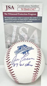 Jose Canseco Oakland A's signed 1989 World Series Baseball W/ Champs JSA Witness - Picture 1 of 2
