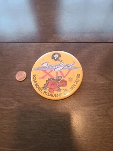 Nice Vintage Pittsburgh Steelers Superbowl XIV Rosebowl Jan 20 1980 Pin - Picture 1 of 2