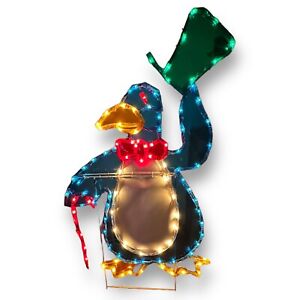 Mr. Christmas Penguin Light Sculpture Colorfull 51” 1999 #58971 Vintage