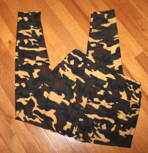 Leggings donna mimetici super morbidi kaki/verde/nero/marrone taglia XXL **EUC** - Foto 1 di 3