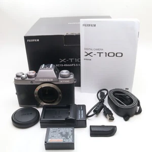 【Near Mint W/Box】Fujifilm X-T100 Black Body Only 24.2MP DSLR from Japan - Picture 1 of 9