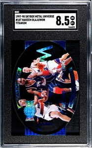 1997-98 Skybox Metal Universe #18T Hakeem Olajuwon Titanium SGC 8.5 - Picture 1 of 2