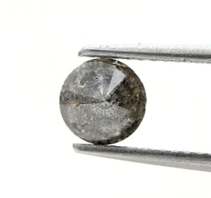 Natural Rustic Diamond 0.80ct Salt Pepper Sparkling Round Brilliant Cut For Gift - Picture 1 of 14