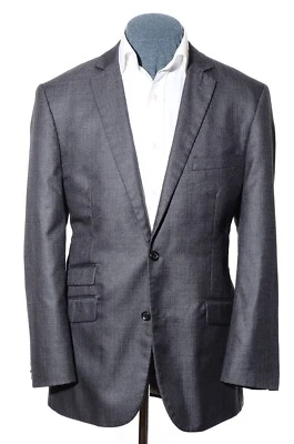 41R Marc Ecko Gray Rayon-Blend Two-Button Ticket-Pocket Sport Coat Blazer Jacket - Image 1 of 4