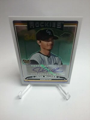 Josh Wilson Rockies 2006 Topps Chrome Autographed RC #351 - Image 1 of 4