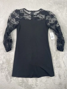 NWT Von Maur Poppies And Roses Kids Medium Black Dress Longsleeve Lace Floral - Picture 1 of 7