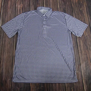 Collars & Co Poloshirt Herren Large blau weiß Gingham eleganter Kragen entspannt kariert - Bild 1 von 6