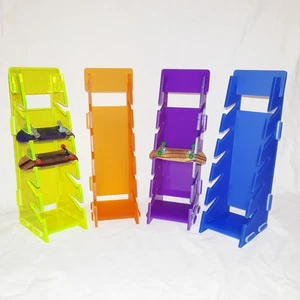 ACRYLIC FINGERBOARD STAND - HOLDS 5 - 4 COLOURS AVAILABLE - Picture 1 of 7