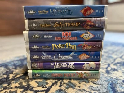 Disney VHS Masterpiece Collection Black Diamond Classics 6 Movies Clamshell Case - Image 1 of 4