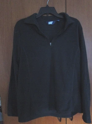 Lands End Polyester Oeko Tex Jacket Large 14 16 Zipper Pull Over Bust 46 L 27.5 - Image 1 of 4