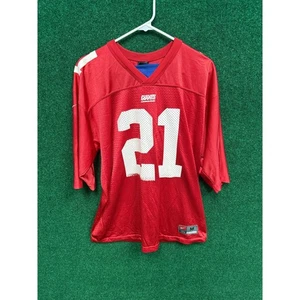 Nike New York Giants Tiki Barber #21 Red Jersey Mens Medium VTG Vintage - Picture 1 of 5