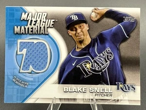 2021 Topps Series 1 Major League Materials #MLM-BS Blake Snell Jersey Relic Rays - Picture 1 of 2
