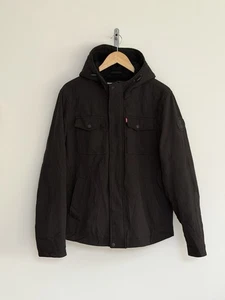 Levi’s Parka Mantel Kapuzenjacke Fleece gefüttert Jet Black Medium - Bild 1 von 20