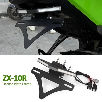 Soporte de marco de matrícula para KAWASAKI Ninja ZX-10R ZX-10RR 2023 2024 2025 Foto 1 de 4