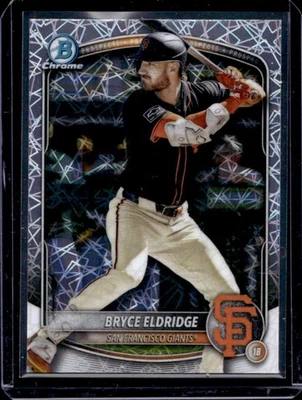 2025 Bowman Chrome Bryce Eldridge Prospects Lazer Refractor #BCP-180 Giants - Image 1 of 2