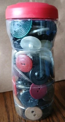 Over Sized Mixed Color Buttons 16oz Container - Image 1 of 2