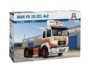 1:24 Italeri Mann F 8 18.321.2Axle Camion Tractor Kit IT3946 Modellino - Foto 1 di 9