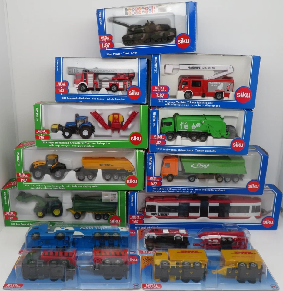 SIKU HO 1/87 MODELLI IN METALLO Con Parti In Plastica In SCATOLA A Scelta - Immagine 1 di 1