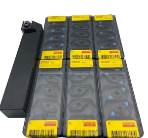 30 pcs of Sandvik carbide inserts and holder: CP-B1108-H3 4325 CP-25BR-2525-11 - Picture 1 of 3