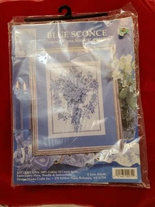 "BLUE SPONCE" - Kit de punto de cruz contado por DESIGN WORKS - Sin abrir Envío gratuito - Imagen 1 de 3
