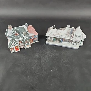 Vintage Lemax Collectibles Hamilton Station & Oliver's Lodge 1994 No Lights - Bild 1 von 17