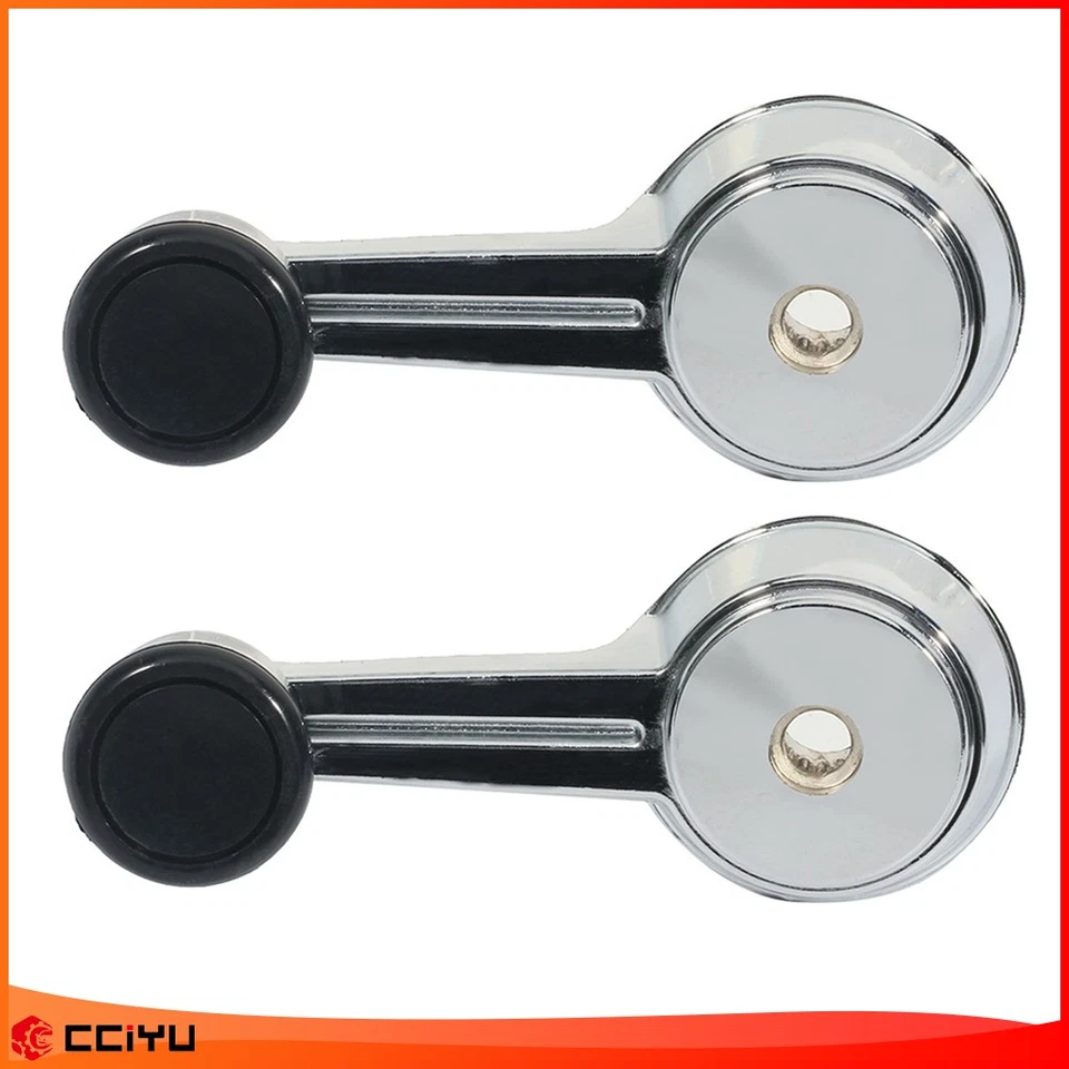 2x Manivela de Janela Interior Cromado para Jeep Cherokee Wagoneer Wrangler - Imagem 1 de 4