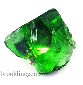 Piedra preciosa suelta áspera verde peridoto natural certificada de 124,5 quilates de Pakistán 5DST - Imagen 1 de 9