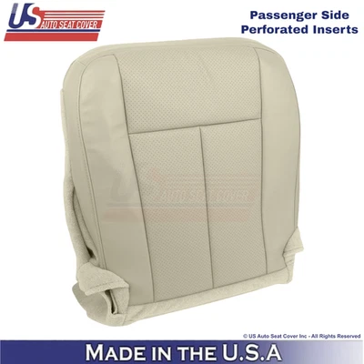 2015-2017 For Ford Expedition Leatherette Perf Passenger Bottom Seat Cover Dune - Image 1 of 4