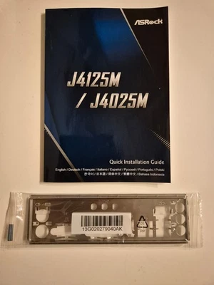 I/O IO Blende Shield für ASRock J4125M/J4025M - inkl. Handbuch - Bild 1 von 3